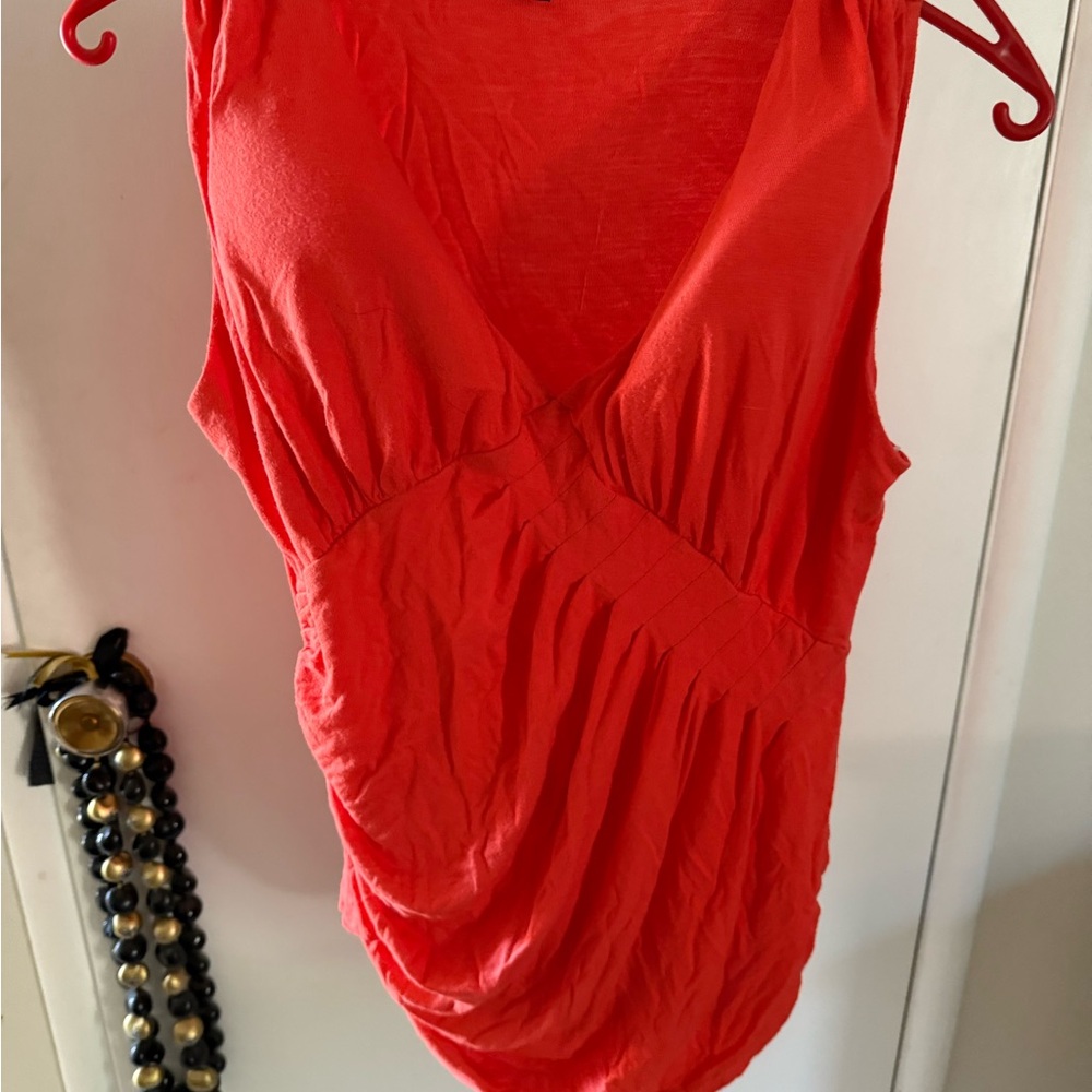 XOXO Coral Sleeveless V-Neck Tank Top